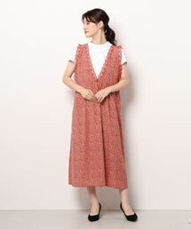 セール Ehka Sopo エヘカソポのワンピース レッド 赤色系 花柄 ボタニカル柄 通販 Zozotown