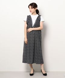 ehka sopo | 小花柄レースVネックワンピース(ワンピース)