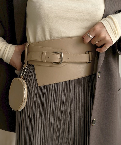 Bab（バブ）の「【WEB限定】ポーチセットウエストマークベルト（ベルト・レディース・ブラック/ベージュ/キャメル・ONESIZE）」の11枚目の写真