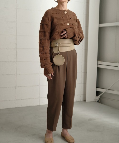 Bab（バブ）の「【WEB限定】ポーチセットウエストマークベルト（ベルト・レディース・ブラック/ベージュ/キャメル・ONESIZE）」の8枚目の写真