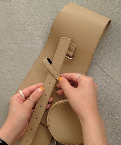 Bab（バブ）の「【WEB限定】ポーチセットウエストマークベルト（ベルト・レディース・ブラック/ベージュ/キャメル・ONESIZE）」の10枚目の写真