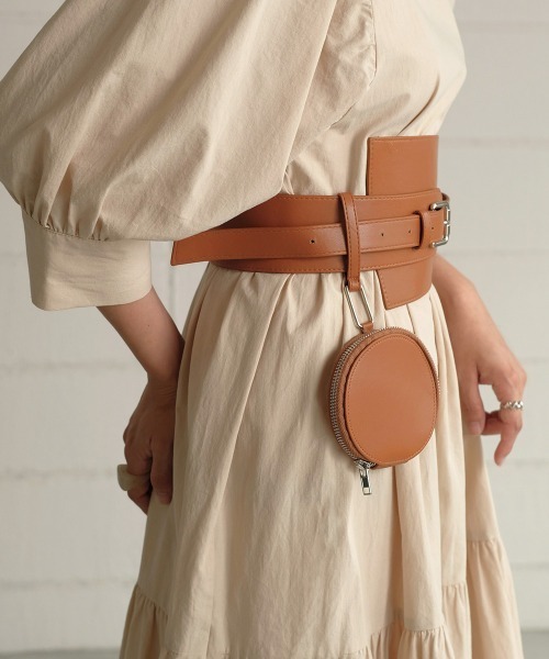 Bab（バブ）の「【WEB限定】ポーチセットウエストマークベルト（ベルト・レディース・ブラック/ベージュ/キャメル・ONESIZE）」の12枚目の写真
