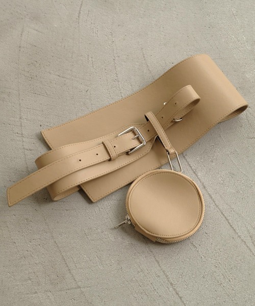 Bab（バブ）の「【WEB限定】ポーチセットウエストマークベルト（ベルト・レディース・ブラック/ベージュ/キャメル・ONESIZE）」の9枚目の写真