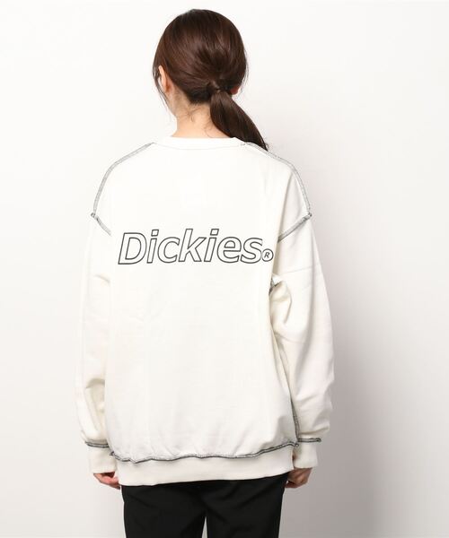 Dickies(ディッキーズ)の「【DICKIES/ディッキーズ】裏毛アウトリンキング ビッグシルエット トレーナー(スウェット・レディース・ラベンダー/ブラック/ホワイト/ブルー・L/M)」の6枚目の写真