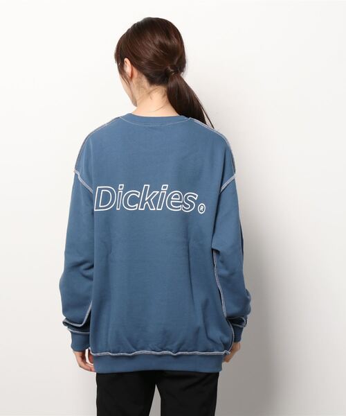 Dickies(ディッキーズ)の「【DICKIES/ディッキーズ】裏毛アウトリンキング ビッグシルエット トレーナー(スウェット・レディース・ラベンダー/ブラック/ホワイト/ブルー・L/M)」の5枚目の写真
