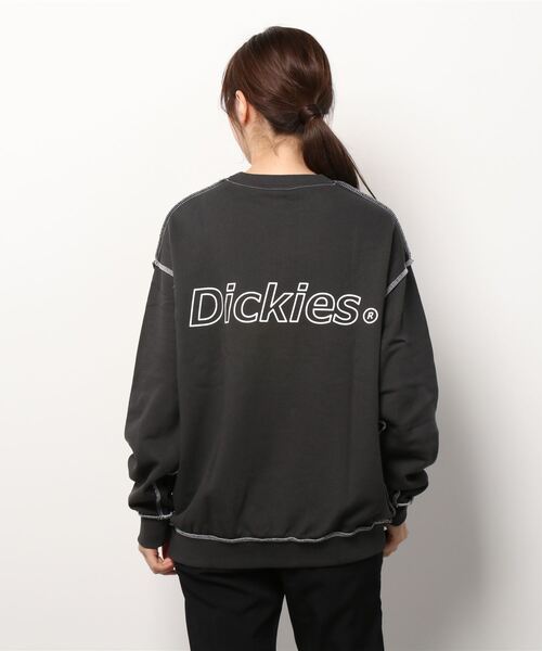 Dickies(ディッキーズ)の「【DICKIES/ディッキーズ】裏毛アウトリンキング ビッグシルエット トレーナー(スウェット・レディース・ラベンダー/ブラック/ホワイト/ブルー・L/M)」の9枚目の写真