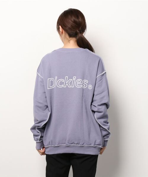 Dickies(ディッキーズ)の「【DICKIES/ディッキーズ】裏毛アウトリンキング ビッグシルエット トレーナー(スウェット・レディース・ラベンダー/ブラック/ホワイト/ブルー・L/M)」の8枚目の写真