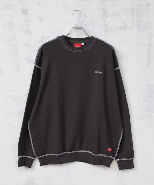 Dickies(ディッキーズ)の「【DICKIES/ディッキーズ】裏毛アウトリンキング ビッグシルエット トレーナー(スウェット・レディース・ラベンダー/ブラック/ホワイト/ブルー・L/M)」の15枚目の写真