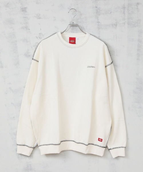 Dickies(ディッキーズ)の「【DICKIES/ディッキーズ】裏毛アウトリンキング ビッグシルエット トレーナー(スウェット・レディース・ラベンダー/ブラック/ホワイト/ブルー・L/M)」の10枚目の写真