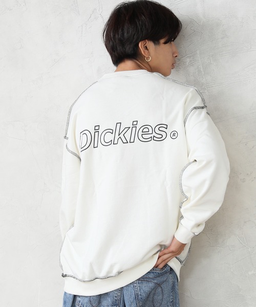 Dickies(ディッキーズ)の「【DICKIES/ディッキーズ】裏毛アウトリンキング ビッグシルエット トレーナー(スウェット・レディース・ラベンダー/ブラック/ホワイト/ブルー・L/M)」の13枚目の写真