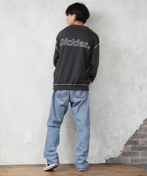 Dickies(ディッキーズ)の「【DICKIES/ディッキーズ】裏毛アウトリンキング ビッグシルエット トレーナー(スウェット・レディース・ラベンダー/ブラック/ホワイト/ブルー・L/M)」の18枚目の写真