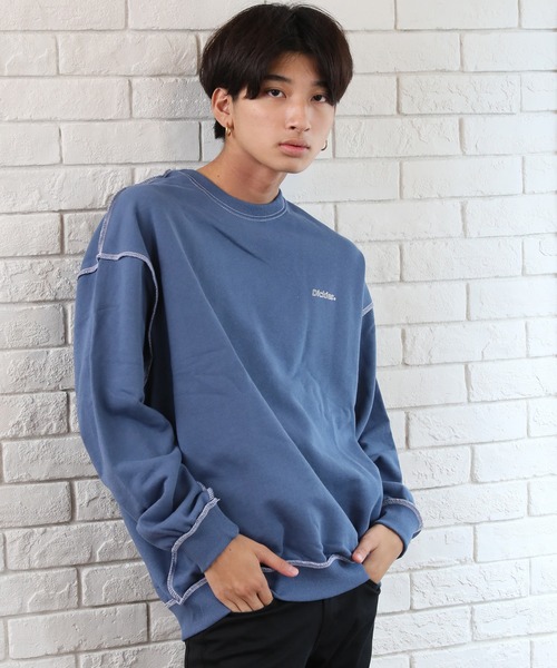 Dickies(ディッキーズ)の「【DICKIES/ディッキーズ】裏毛アウトリンキング ビッグシルエット トレーナー(スウェット・レディース・ラベンダー/ブラック/ホワイト/ブルー・L/M)」の22枚目の写真