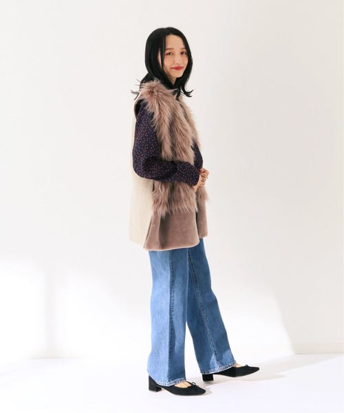SLOBE IENA(スローブイエナ)の「カラーランダムドット丸襟ブラウス【手洗い可能】◆(シャツ/ブラウス・レディース・ネイビー/グリーン・FREE)」の7枚目の写真