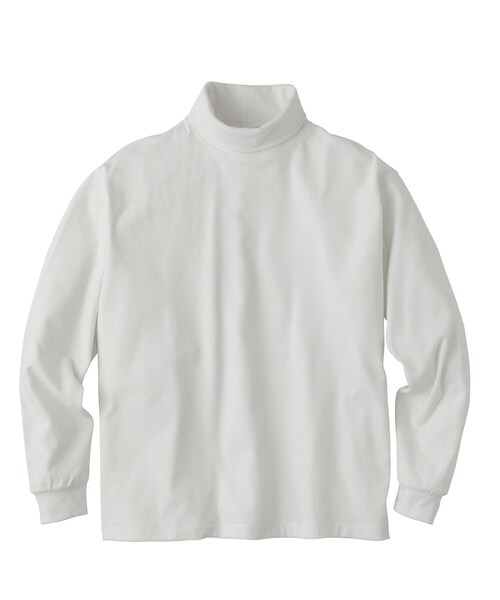 tk.TAKEO KIKUCHI（ティーケータケオキクチ）の「◆モイスチャースムース タートルネック（Tシャツ/カットソー・メンズ・ホワイト/ブラック/グレー・01/02/03）」の9枚目の写真