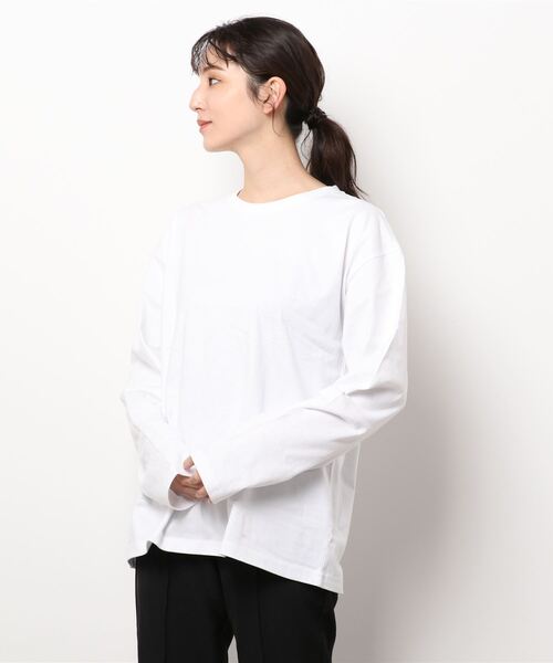 UNIVERSAL OVERALL(ユニバーサルオーバーオール)の「★UNIVERSAL OVERALL★WIDE HEAVY 2P L/S TEE(Tシャツ/カットソー・レディース・ホワイト/ブラック・LARGE/MEDIUM/SMALL/X-LARGE)」の10枚目の写真