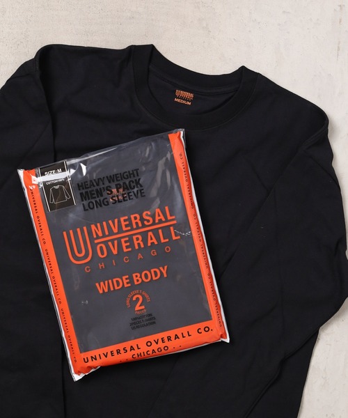 UNIVERSAL OVERALL(ユニバーサルオーバーオール)の「★UNIVERSAL OVERALL★WIDE HEAVY 2P L/S TEE(Tシャツ/カットソー・レディース・ホワイト/ブラック・LARGE/MEDIUM/SMALL/X-LARGE)」の1枚目の写真