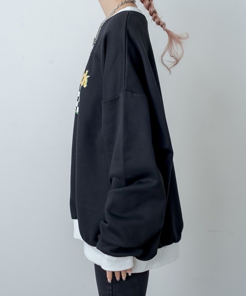 RASVOA(ラスボア)の「Easy Rock配色トレーナー/スウェット(スウェット・レディース・ブラック/オフホワイト・FREE)」の10枚目の写真