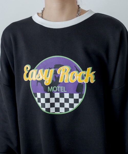 RASVOA(ラスボア)の「Easy Rock配色トレーナー/スウェット(スウェット・レディース・ブラック/オフホワイト・FREE)」の12枚目の写真