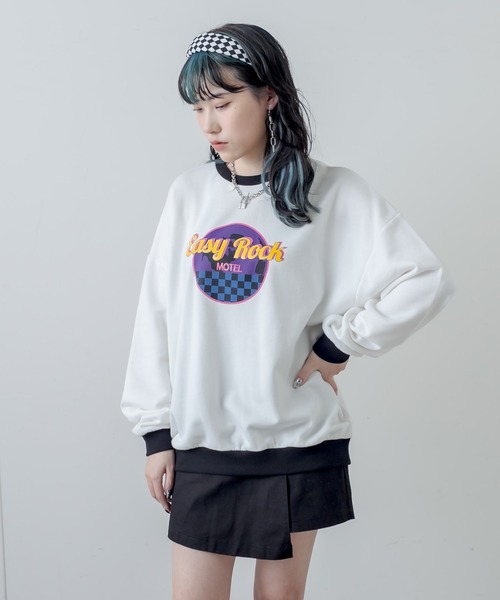 RASVOA(ラスボア)の「Easy Rock配色トレーナー/スウェット(スウェット・レディース・ブラック/オフホワイト・FREE)」の14枚目の写真