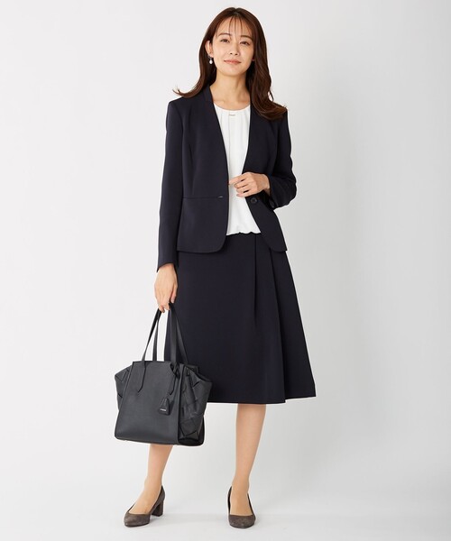 J.PRESS Ladies(J.プレス レディス)の「【洗える】ヴィーナスダブルクロス スカート(スカート・レディース・ブラック系/ネイビー系・XS)」の10枚目の写真