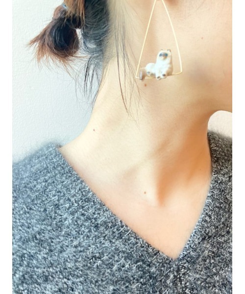 BEARDSLEY(ビアズリー)の「《nach》アニマルフープピアス(ピアス(両耳用)・レディース・ゴールド・FREE)」の7枚目の写真