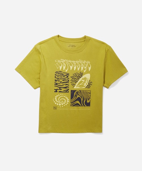 Saturdays NYC(サタデーズ ニューヨークシティ )の「Diatoms Standard S/S Tee(Tシャツ/カットソー・レディース・イエロー/オリーブ/ネイビー・S/L/M/X-SMALL)」の6枚目の写真
