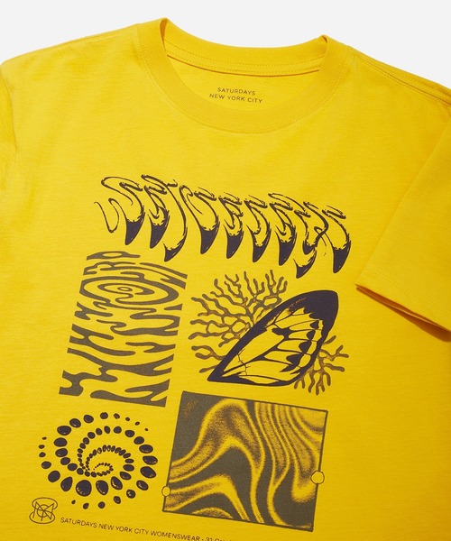 Saturdays NYC(サタデーズ ニューヨークシティ )の「Diatoms Standard S/S Tee(Tシャツ/カットソー・レディース・イエロー/オリーブ/ネイビー・S/L/M/X-SMALL)」の15枚目の写真