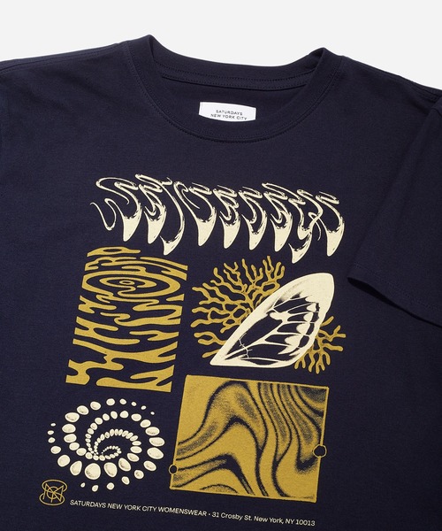Saturdays NYC(サタデーズ ニューヨークシティ )の「Diatoms Standard S/S Tee(Tシャツ/カットソー・レディース・イエロー/オリーブ/ネイビー・S/L/M/X-SMALL)」の22枚目の写真