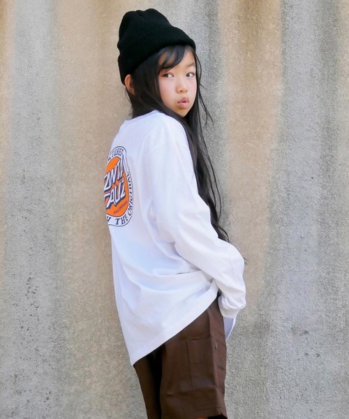 ムラサキスポーツ by 花音（ムラサキスポーツバイカノン）の「花音ｘムラサキスポーツ SANTACRUZ/サンタクルーズ キッズ バックプリントロンT 21A621-42（Tシャツ/カットソー・キッズ・ホワイト/グリーン/ブラック・150cm/140cm/160cm/130cm）」の3枚目の写真