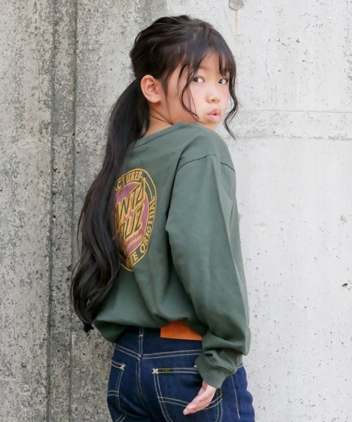 ムラサキスポーツ by 花音（ムラサキスポーツバイカノン）の「花音ｘムラサキスポーツ SANTACRUZ/サンタクルーズ キッズ バックプリントロンT 21A621-42（Tシャツ/カットソー・キッズ・ホワイト/グリーン/ブラック・150cm/140cm/160cm/130cm）」の2枚目の写真