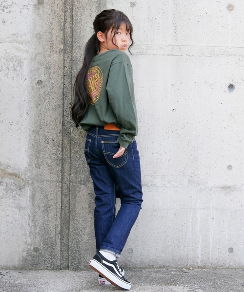 ムラサキスポーツ by 花音（ムラサキスポーツバイカノン）の「花音ｘムラサキスポーツ SANTACRUZ/サンタクルーズ キッズ バックプリントロンT 21A621-42（Tシャツ/カットソー・キッズ・ホワイト/グリーン/ブラック・150cm/140cm/160cm/130cm）」の4枚目の写真