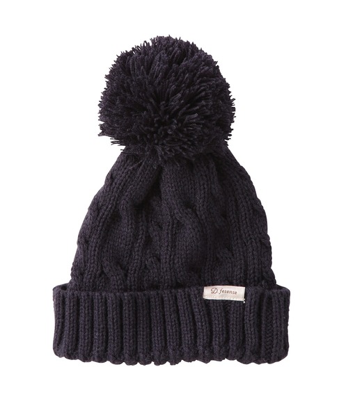 D.fesense（ディーフェセンス）の「ポンポンニットキャップ（ニットキャップ/ビーニー・キッズ・オフホワイト/グレー/ネイビー/ライム・49cm/53cm）」の4枚目の写真