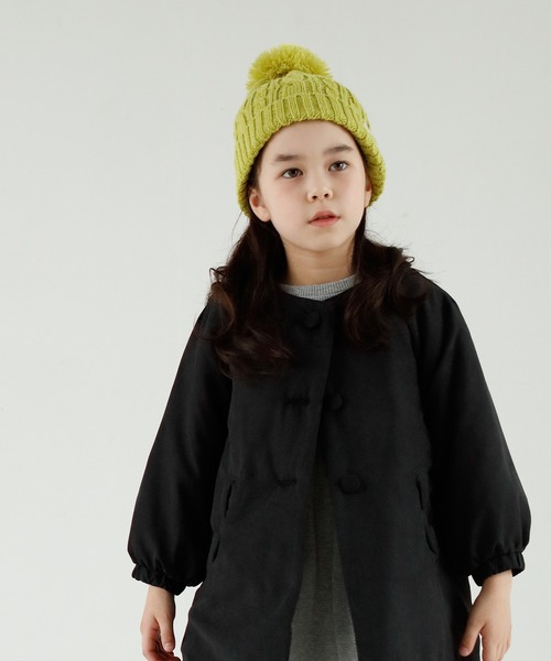 D.fesense（ディーフェセンス）の「ポンポンニットキャップ（ニットキャップ/ビーニー・キッズ・オフホワイト/グレー/ネイビー/ライム・49cm/53cm）」の5枚目の写真