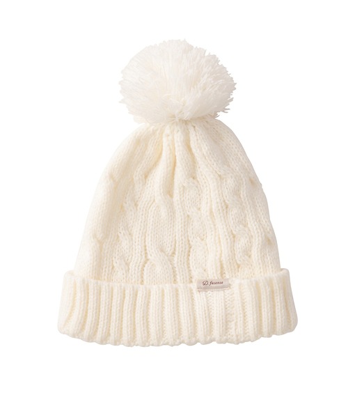 D.fesense（ディーフェセンス）の「ポンポンニットキャップ（ニットキャップ/ビーニー・キッズ・オフホワイト/グレー/ネイビー/ライム・49cm/53cm）」の8枚目の写真