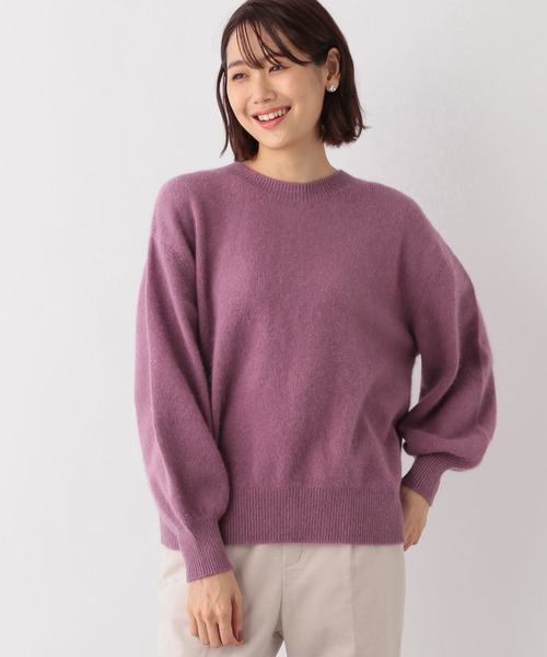 GLOBAL WORK（グローバルワーク）の「FOXコンフワフワ2WAYプルオーバー/944173（ニット/セーター・レディース・ライトグレー/ベージュ/パープル系その他4・FREE）」の3枚目の写真