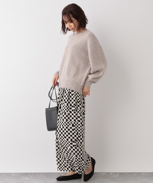 GLOBAL WORK（グローバルワーク）の「FOXコンフワフワ2WAYプルオーバー/944173（ニット/セーター・レディース・ライトグレー/ベージュ/パープル系その他4・FREE）」の19枚目の写真