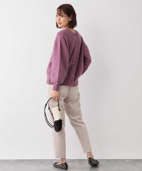 GLOBAL WORK（グローバルワーク）の「FOXコンフワフワ2WAYプルオーバー/944173（ニット/セーター・レディース・ライトグレー/ベージュ/パープル系その他4・FREE）」の9枚目の写真