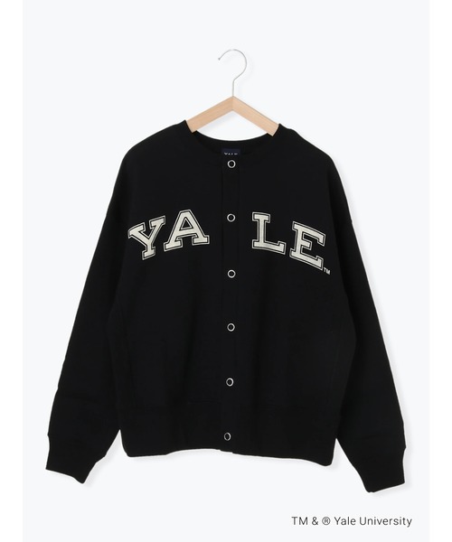 Samansa Mos2（サマンサ モスモス）の「【YALE UNIV．】裏起毛ゆるスウェットカーディガン（カーディガン/ボレロ・レディース・キナリ/ブラック/グレー・ﾌﾘ-）」の2枚目の写真