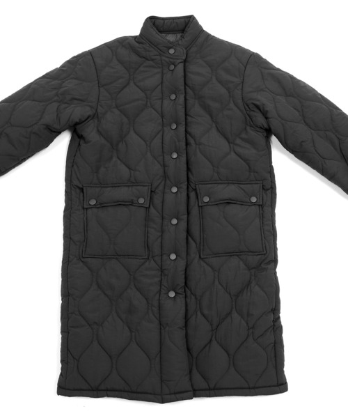 Figments（フィグメンツ）の「キルティングコート（ダウンジャケット/コート・レディース・ブラック/カーキ・FREE）」の7枚目の写真