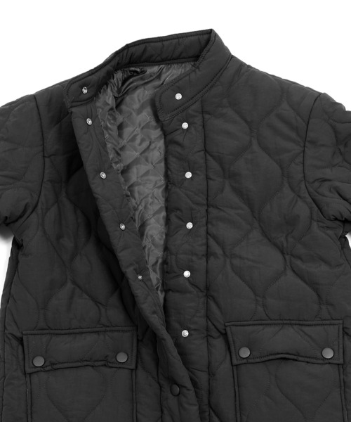 Figments（フィグメンツ）の「キルティングコート（ダウンジャケット/コート・レディース・ブラック/カーキ・FREE）」の4枚目の写真