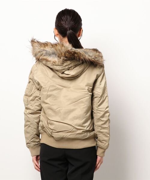ANAP（アナップ）の「N2Bジャケット（ミリタリージャケット・レディース・ブラック/ベージュ/カーキ/ライトブラウン・M/L）」の6枚目の写真