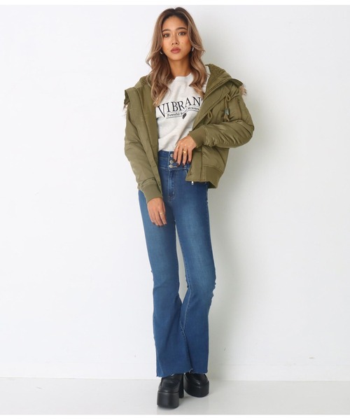 ANAP（アナップ）の「N2Bジャケット（ミリタリージャケット・レディース・ブラック/ベージュ/カーキ/ライトブラウン・M/L）」の11枚目の写真