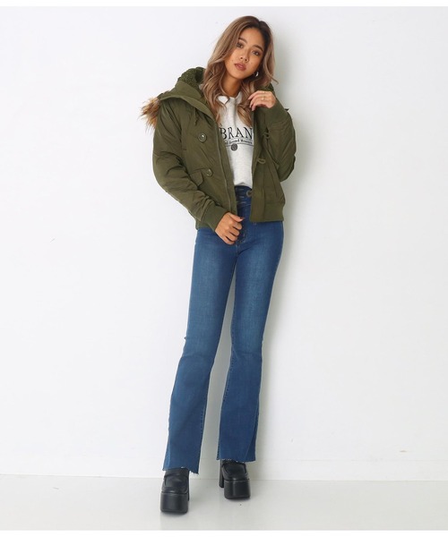 ANAP（アナップ）の「N2Bジャケット（ミリタリージャケット・レディース・ブラック/ベージュ/カーキ/ライトブラウン・M/L）」の17枚目の写真