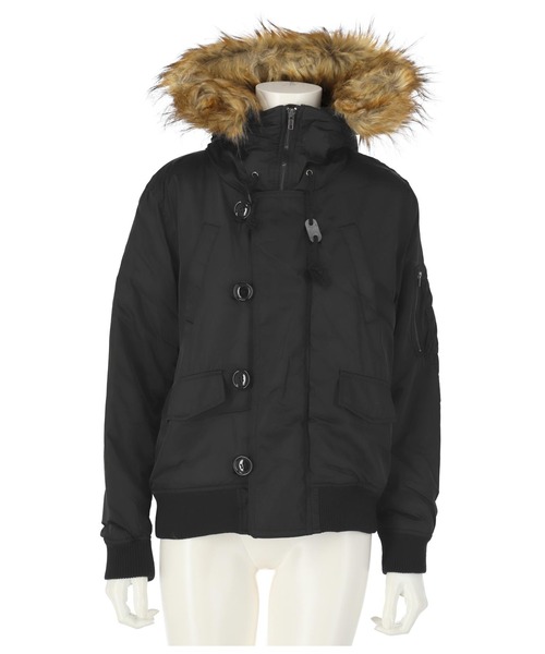 ANAP（アナップ）の「N2Bジャケット（ミリタリージャケット・レディース・ブラック/ベージュ/カーキ/ライトブラウン・M/L）」の18枚目の写真