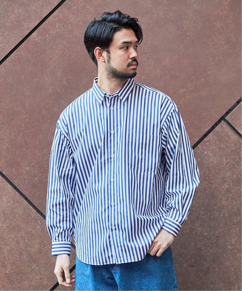 美品★エディフィス　トーマスメイソン　オーバーサイズ レギュラーカラーシャツ　L THOMAS MASON(トーマスメイソン) オーバーサイズ レギュラー