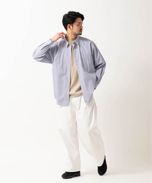 THOMAS MASON(トーマス メイソン)の「【THOMAS MASON / トーマス メイソン】 オーバーサイズ レギュラーカラー シャツ(シャツ/ブラウス・メンズ・ブラウン/ブラック/ホワイト/オレンジ/ブルー系その他2/ブラック系その他/ブルー系その他4/ブルー/ブルー系その他3/ピンク/ブルー系その他/ブルー系その他5・LARGE/MEDIUM)」の21枚目の写真