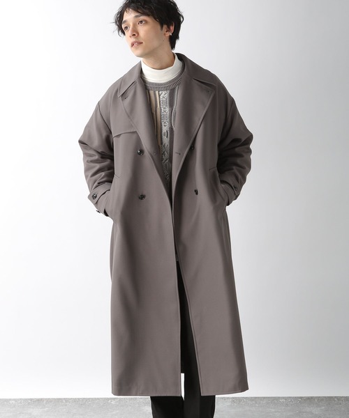 RAGEBLUE(レイジブルー)の「PEツイル/ロングトレンチコート/260524(トレンチコート・メンズ・ライトブルー/ダークグレー/ベージュ・MEDIUM/LARGE)」の20枚目の写真