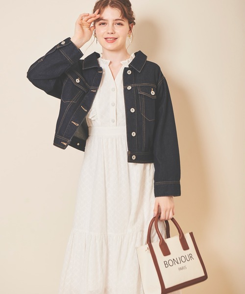 31 Sons de mode（トランテアン　ソン　ドゥ　モード）の「ロゴ入りトートバッグ（トートバッグ・レディース・オフホワイト/インディゴブルー・FREE）」の5枚目の写真