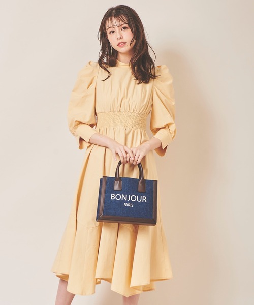 31 Sons de mode（トランテアン　ソン　ドゥ　モード）の「ロゴ入りトートバッグ（トートバッグ・レディース・オフホワイト/インディゴブルー・FREE）」の14枚目の写真