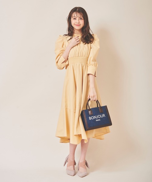 31 Sons de mode（トランテアン　ソン　ドゥ　モード）の「ロゴ入りトートバッグ（トートバッグ・レディース・オフホワイト/インディゴブルー・FREE）」の19枚目の写真